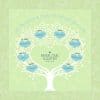Custom Heart Family Tree Baby Boy Spring Leaf by Mickie Caspi