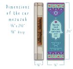 Purple Jewel Hamsa Car Mezuzah