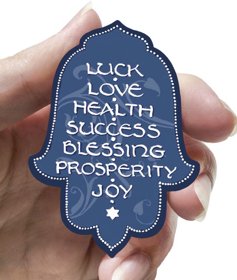 7 Blessings Hamsa Car Mezuzah