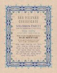 Personalized Bar Mitzvah Parchment Parasha Certificate Navy
