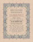 Personalized Bar Mitzvah Parchment Parasha Certificate Charcoal