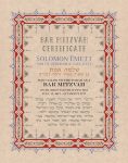 Personalized Bar Mitzvah Parchment Parasha Certificate Red