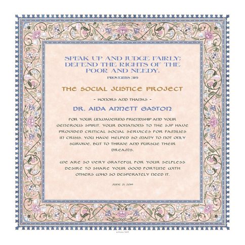 Personalized Honoree Presentation Persian Gift by Mickie Caspi Blush