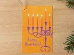 Hanukkah Hanging Gift Tags Orange