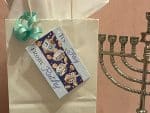 Hanukkah Hanging Gift Tags Blue Dreidels