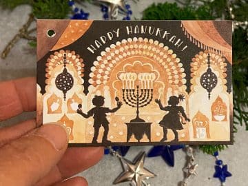 Hanukkah Hanging Gift Tags Silhouette
