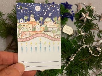 Hanukkah Hanging Gift Tags Jerusalem