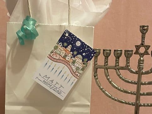 Hanukkah Hanging Gift Tags Jerusalem