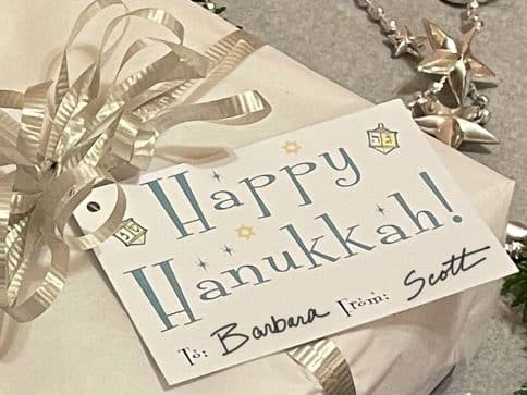 Happy Hanukkah Hanging Gift Tags