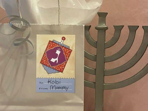 Hanukkah Stickers Peel and Stick Labels Dreidel