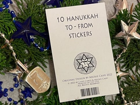 Hanukkah Stickers Peel and Stick Labels Dreidel