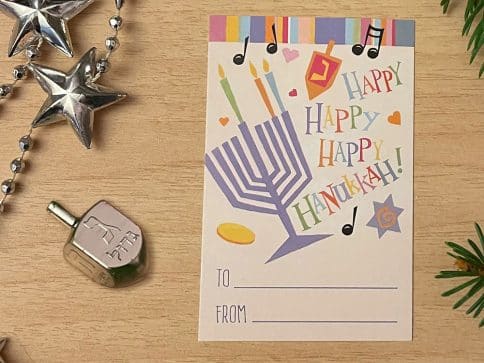 Hanukkah Stickers Peel and Stick Labels Celebrate
