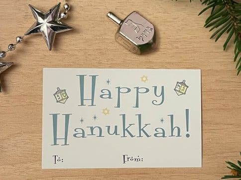 Happy Hanukkah Stickers Peel and Stick Labels
