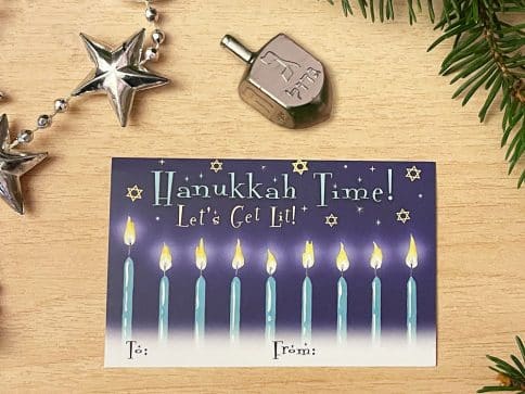 Hanukkah Stickers Peel and Stick Labels Hanukkah Time