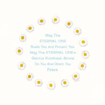 Daisy Chain Baby Boy Blessing Wall Art by Mickie Caspi