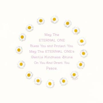 Daisy Chain Baby Girl Blessing Wall Art by Mickie Caspi