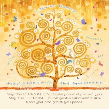 Tree of Life Child Kids Names Art by Mickie Caspi
