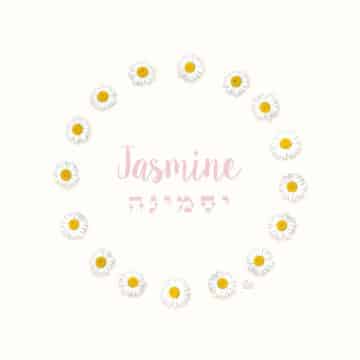 Daisies Girl Kids Names Art by Mickie Caspi