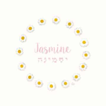 Daisies Girl Kids Names Art by Mickie Caspi