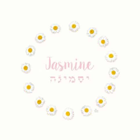 Daisies Girl Kids Names Art by Mickie Caspi