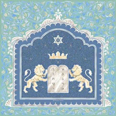 Jewish Art Calendar 2024 by Mickie Caspi March 2024 Image