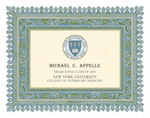 Personalized Graduating Class Formal Gift by Mickie Caspi Azure