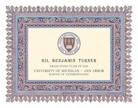 Personalized Graduating Class Formal Gift by Mickie Caspi Terra Cotta