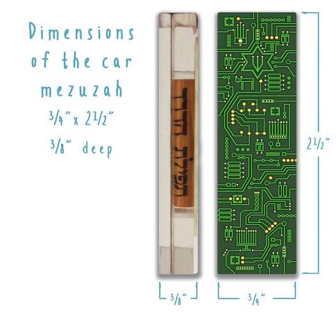 Circuit Board Car Mezuzah