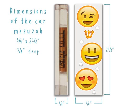 Smiley Stars Car Mezuzah