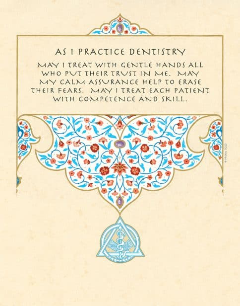 Dentist Arabesque Professions Gift by Mickie Caspi AQUA