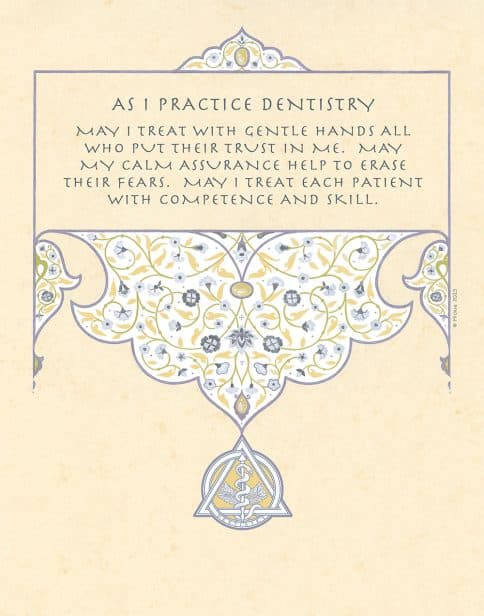 Dentist Arabesque Professions Gift by Mickie Caspi SLATE