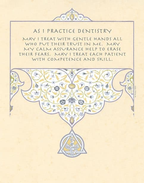 Dentist Arabesque Professions Gift by Mickie Caspi SLATE