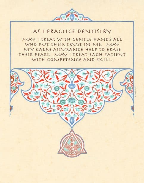 Dentist Arabesque Professions Gift by Mickie Caspi RED
