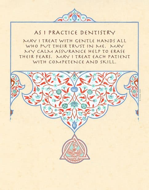 Dentist Arabesque Professions Gift by Mickie Caspi RED