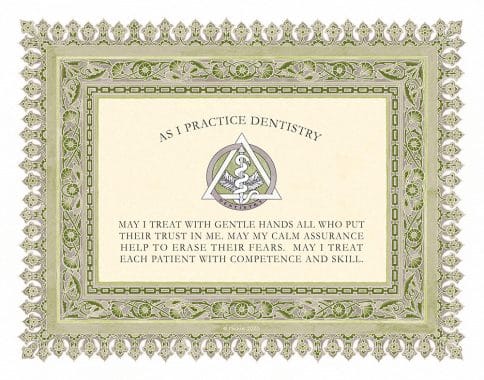 Dentist Formal Professions Gift by Mickie Caspi LEAF