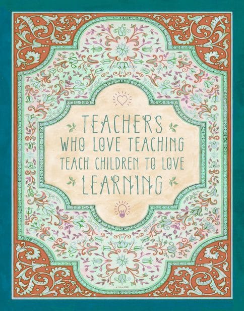 Florentine Learning Educator Gift by Mickie Caspi CREME DE MENTHE