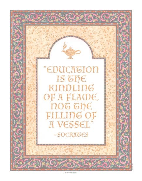 Scroll Education Educator Gift by Mickie Caspi ROSE