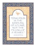 Scroll Education Educator Gift by Mickie Caspi PRUSSIAN