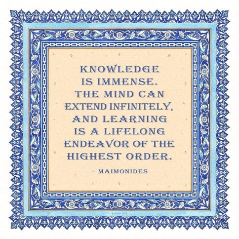 Eastern Knowledge Educator Gift by Mickie Caspi BLUE