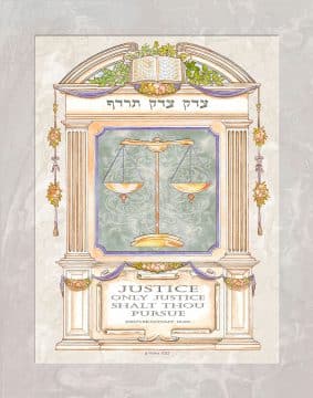 Lawyers Creed Romanesque Professions Gift by Mickie Caspi LINEN
