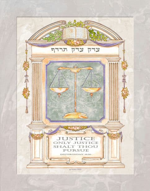 Lawyers Creed Romanesque Professions Gift by Mickie Caspi LINEN