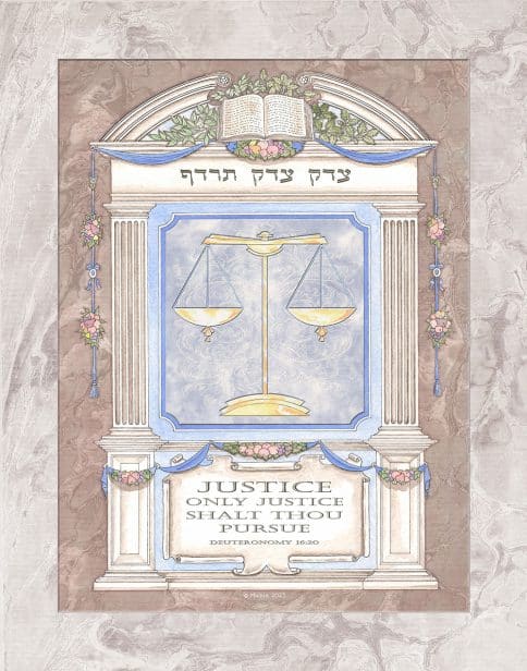 Lawyers Creed Romanesque Professions Gift by Mickie Caspi TAUPE
