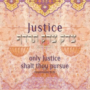 Lawyers Creed Righteousness Art Professions Gift by Mickie Caspi PEACH