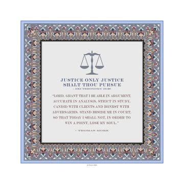 Lawyers Creed Classic Art Professions Gift by Mickie Caspi GREY