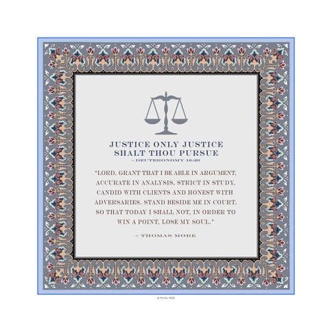 Lawyers Creed Classic Art Professions Gift by Mickie Caspi GREY