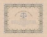 Lawyers Creed Parchment Professions Gift by Mickie Caspi BARK