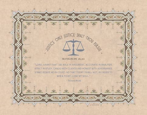 Lawyers Creed Parchment Professions Gift by Mickie Caspi BARK