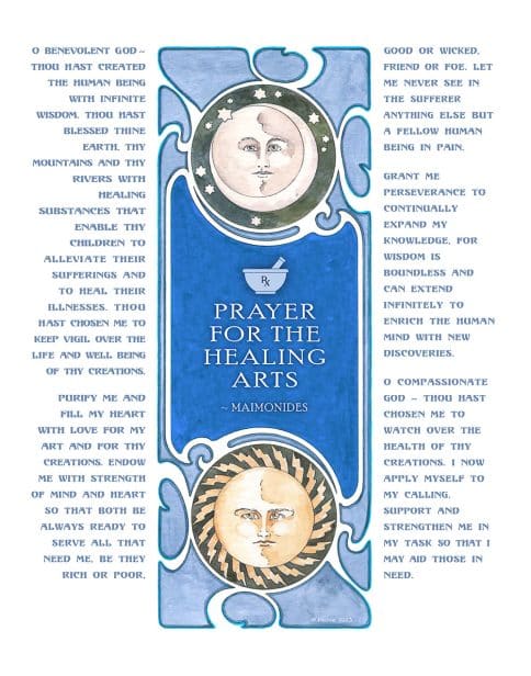 Nurse Prayer Celestial by Mickie Caspi BLUE
