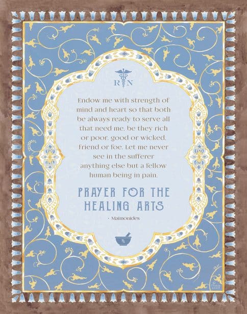 Nurse Prayer Graceful by Mickie Caspi COFFEE
