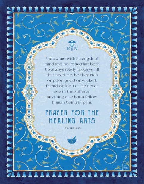 Nurse Prayer Graceful by Mickie Caspi PRUSSIAN